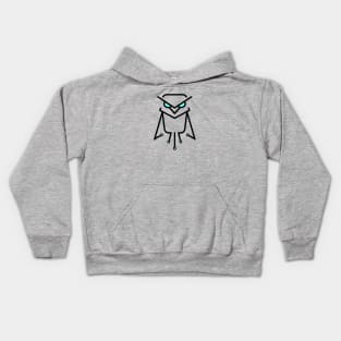 Owl Digital Security black Kids Hoodie